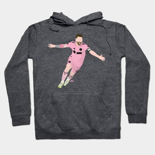 Lionel Messi Inter Miami Hoodie by jbsgrafico